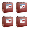 Trojan T-105 C 6V 225Ah Deep Cycle Golf Cart Batteries (Pack of 4)