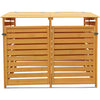 Hanover Outdoor 4.9 ft. x 4 ft. Wooden Trash Bin and Recyclables Storage Shed - HANWS0103-NAT
