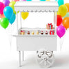Gaonala 72in Candy Cart Display Stand with Decorated Wheels 100 Balloons Easy Install Vintage Dessert Cart for Parties Birthdays Weddings White