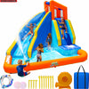 SportspowerBig Wave II Inflatable Water Slide with Climbing Wall & Splash Pool, Ages 3-8, Heavy Duty, ASTM Certified, Lifetime Warranty on Included Blower